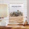 Vintage Racing Calendar - Retro Race Art, Car Lover Gift, Semi-Glossy Paper