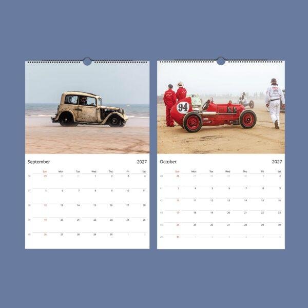 Vintage Racing Calendar - Retro Race Art, Car Lover Gift, Semi-Glossy Paper