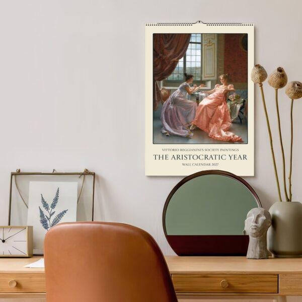 Vittorio Reggianini Wall Calendar – Italian Artist, Romanticism Art, Salon Decor, Semi-Glossy Paper
