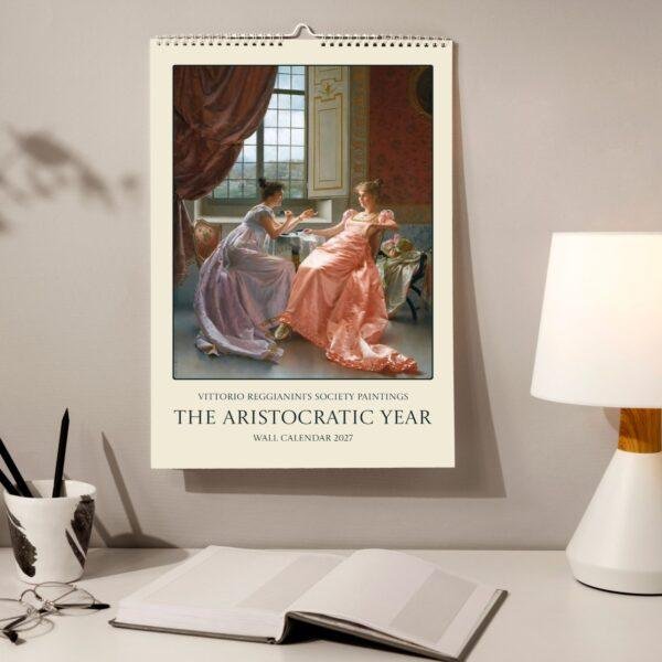 Vittorio Reggianini Wall Calendar – Italian Artist, Romanticism Art, Salon Decor, Semi-Glossy Paper