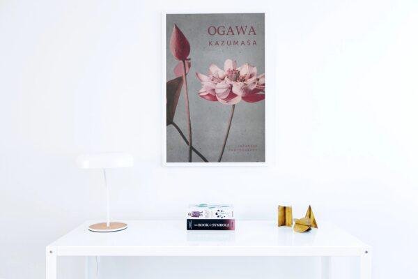 Ogawa Kazumasa, Lotus flowers vintage artwork, remix from original photography