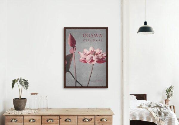 Ogawa Kazumasa, Lotus flowers vintage artwork, remix from original photography