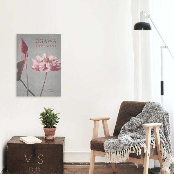 Ogawa Kazumasa, Lotus flowers vintage artwork, remix from original photography