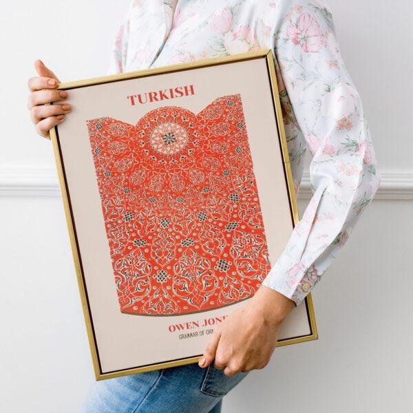 Owen Jones: Grammar of Ornament, Turkish | Vertical Print | Wall Art | Office Décor | Art Print | Design Sourcebook | Chromolithography