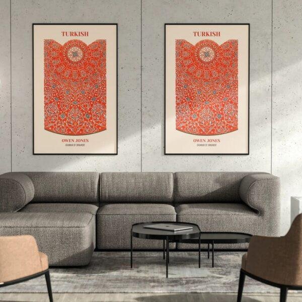Owen Jones: Grammar of Ornament, Turkish | Vertical Print | Wall Art | Office Décor | Art Print | Design Sourcebook | Chromolithography