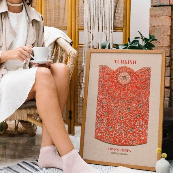Owen Jones: Grammar of Ornament, Turkish | Vertical Print | Wall Art | Office Décor | Art Print | Design Sourcebook | Chromolithography