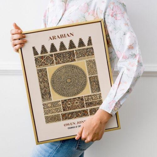 Owen Jones: Grammar of Ornament, Arabian | Vertical Print | Wall Art | Office Décor | Art Print | Design Sourcebook | Chromolithography