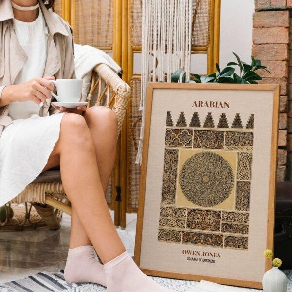 Owen Jones: Grammar of Ornament, Arabian | Vertical Print | Wall Art | Office Décor | Art Print | Design Sourcebook | Chromolithography