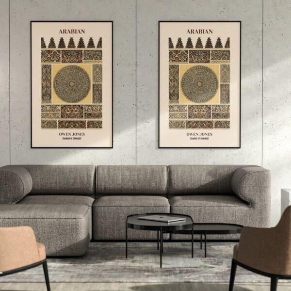 Owen Jones: Grammar of Ornament, Arabian | Vertical Print | Wall Art | Office Décor | Art Print | Design Sourcebook | Chromolithography