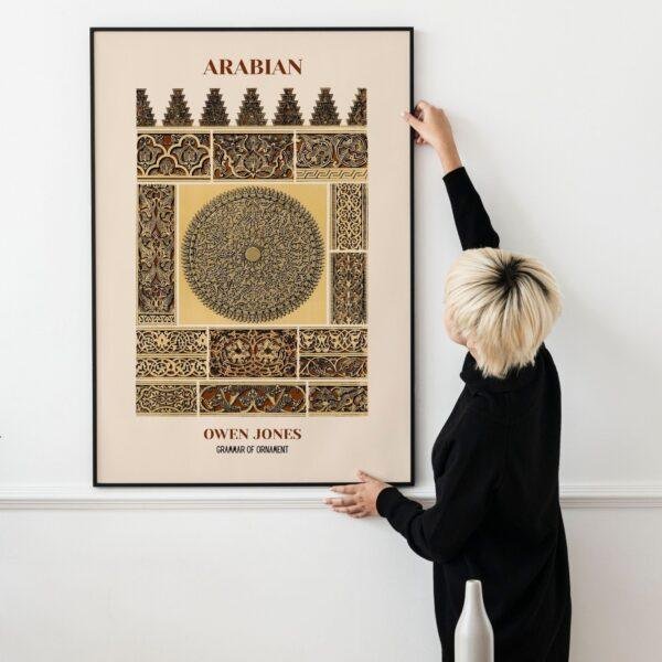 Owen Jones: Grammar of Ornament, Arabian | Vertical Print | Wall Art | Office Décor | Art Print | Design Sourcebook | Chromolithography