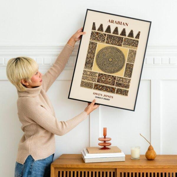 Owen Jones: Grammar of Ornament, Arabian | Vertical Print | Wall Art | Office Décor | Art Print | Design Sourcebook | Chromolithography