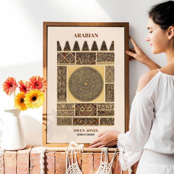Owen Jones: Grammar of Ornament, Arabian | Vertical Print | Wall Art | Office Décor | Art Print | Design Sourcebook | Chromolithography