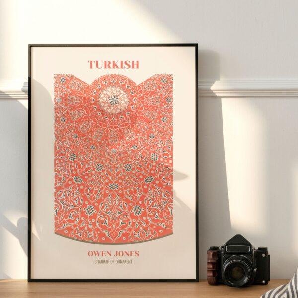 Owen Jones: Grammar of Ornament, Turkish | Vertical Print | Wall Art | Office Décor | Art Print | Design Sourcebook | Chromolithography