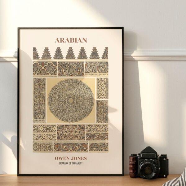 Owen Jones: Grammar of Ornament, Arabian | Vertical Print | Wall Art | Office Décor | Art Print | Design Sourcebook | Chromolithography
