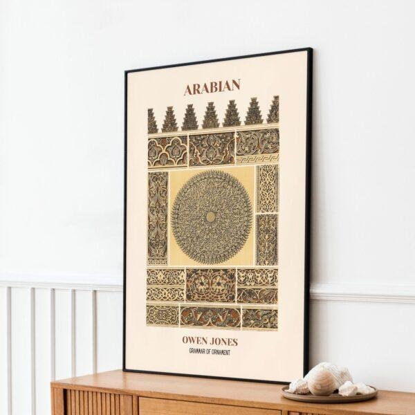 Owen Jones: Grammar of Ornament, Arabian | Vertical Print | Wall Art | Office Décor | Art Print | Design Sourcebook | Chromolithography
