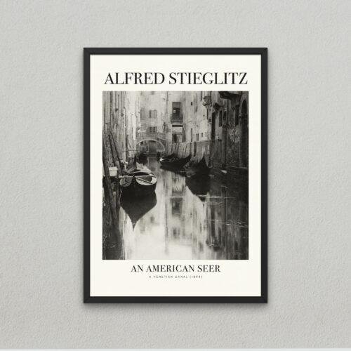 Alfred Stieglitz - Venetian Canal, Analog Photography, Matte Paper Poster