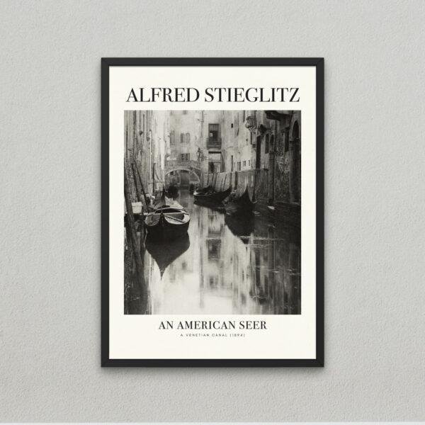 Alfred Stieglitz - Venetian Canal, Analog Photography, Matte Paper Poster