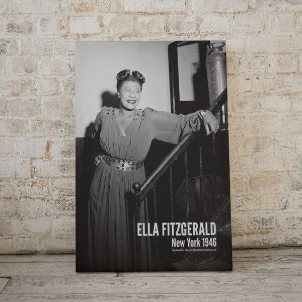 Ella Fitzgerald Jazz Poster: 1946 NY Club Portrait