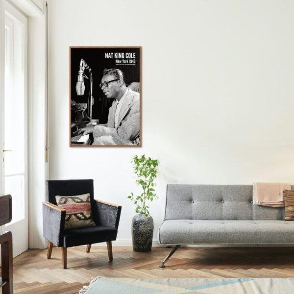 Nat King Cole Jazz Poster: Vintage Music Room Wall Art