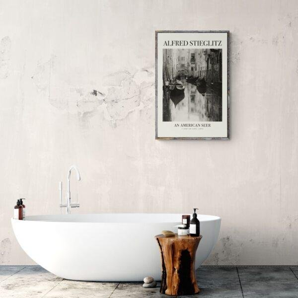 Alfred Stieglitz - Venetian Canal, Analog Photography, Matte Paper Poster