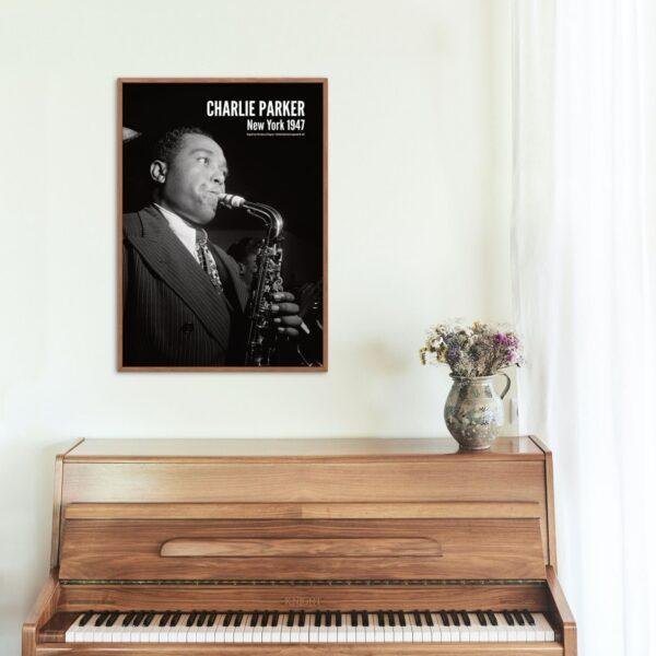 Charlie Parker Jazz Poster: Vintage Style Music Print