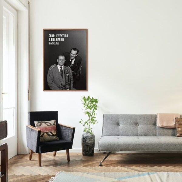 Charlie Ventura & Bill Harris Jazz Poster: A Unique Music Gift | Ideal for Elevating Your Living Room Decor