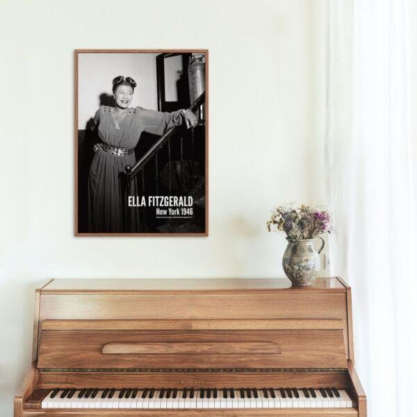 Ella Fitzgerald Jazz Poster: 1946 NY Club Portrait