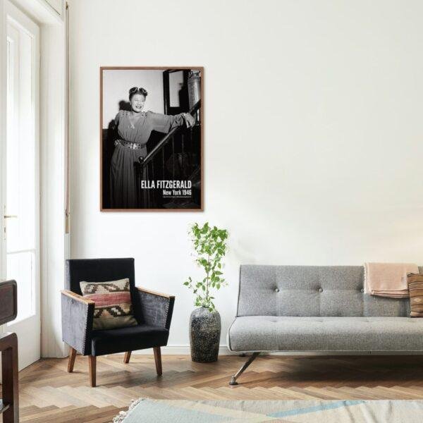 Ella Fitzgerald Jazz Poster: 1946 NY Club Portrait