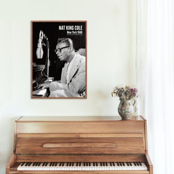 Nat King Cole Jazz Poster: Vintage Music Room Wall Art
