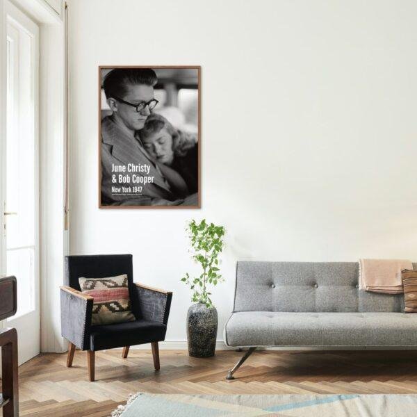 June Christy & Bob Cooper Poster Jazz Poster: A Unique Music Gift | Ideal for Elevating Your Living Room Decor