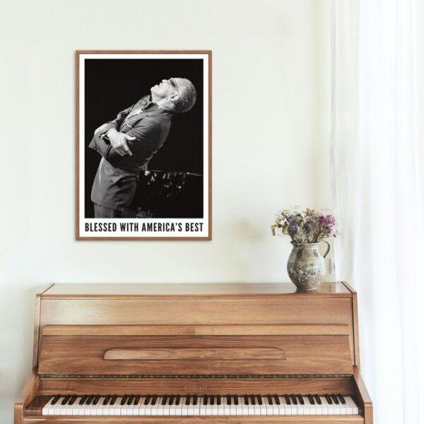 Ray Charles Poster - 1970's soul music, Concert Poster, North Sea Jazz Festival 1983, Rhythm and Blues, Music Legend, Gift for Musicians