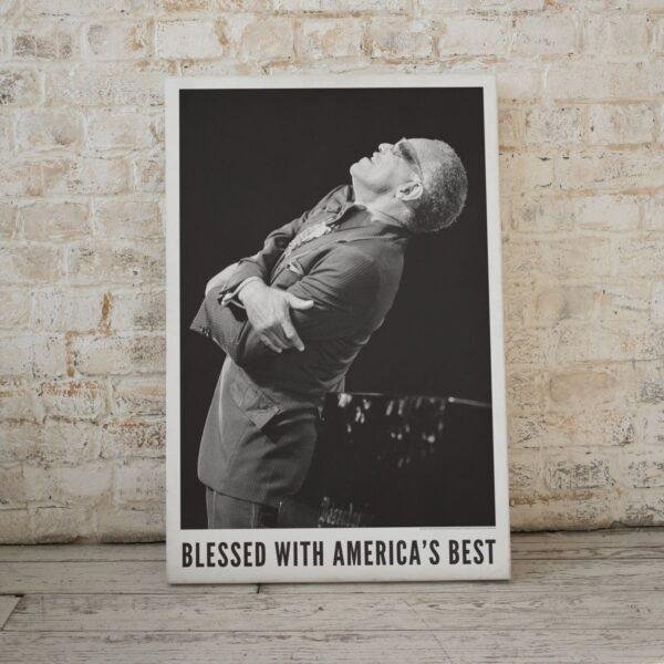 Ray Charles Poster - 1970's soul music, Concert Poster, North Sea Jazz Festival 1983, Rhythm and Blues, Music Legend, Gift for Musicians