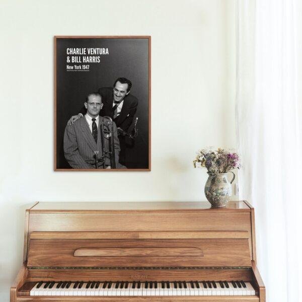 Charlie Ventura & Bill Harris Jazz Poster: A Unique Music Gift | Ideal for Elevating Your Living Room Decor