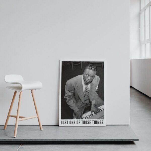 Nat King Cole Jazz Poster: A Unique Music Gift | Ideal for Elevating Your Living Room Decor