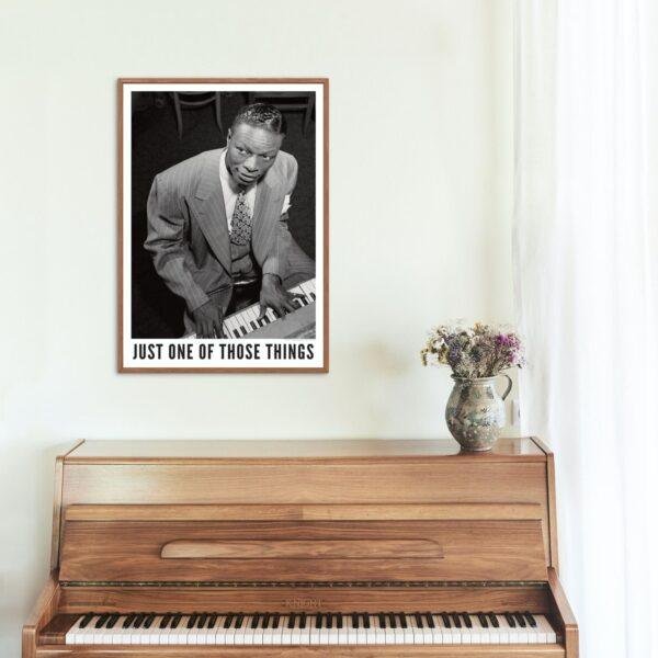 Nat King Cole Jazz Poster: A Unique Music Gift | Ideal for Elevating Your Living Room Decor