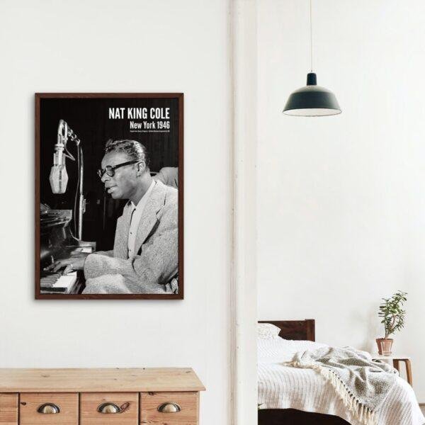 Nat King Cole Jazz Poster: Vintage Music Room Wall Art
