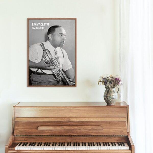 Benny Carter Jazz Poster: A Unique Music Gift | Ideal for Elevating Your Living Room Decor