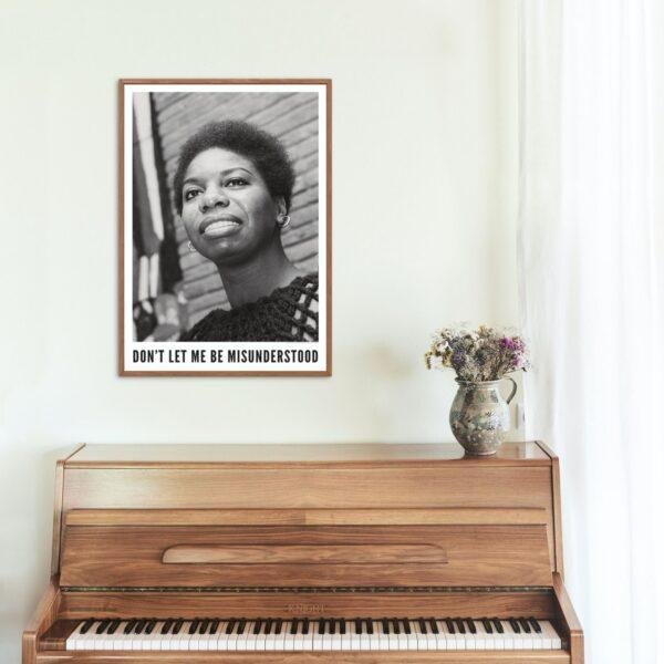 Nina Simone Poster - Jazz Musician, Classic Soul Music, Music Lover Gift, Jazz Festival Decor, Blues Concert Artwork