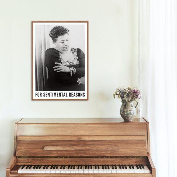 Ella Fitzgerald Jazz Poster: 1940s Portrait, First Lady of Song