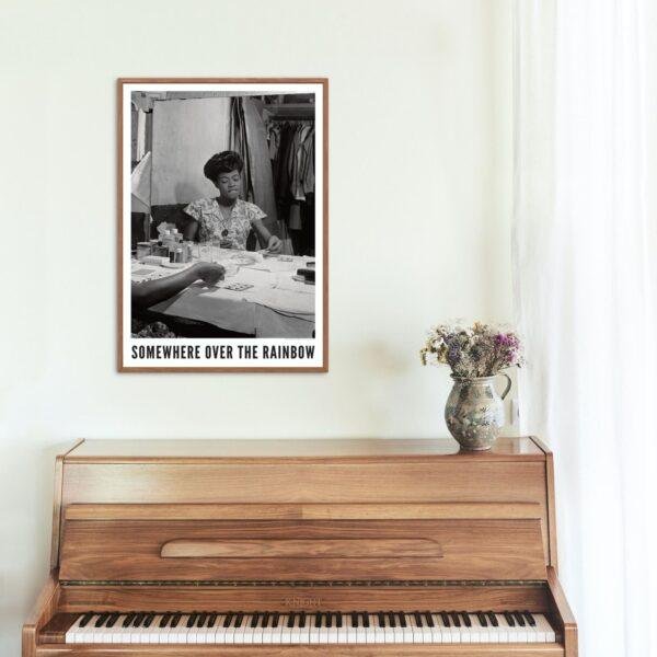 Sarah Vaughan Jazz Music Poster - Female Jazz Singer at 1946 Café Society, New York