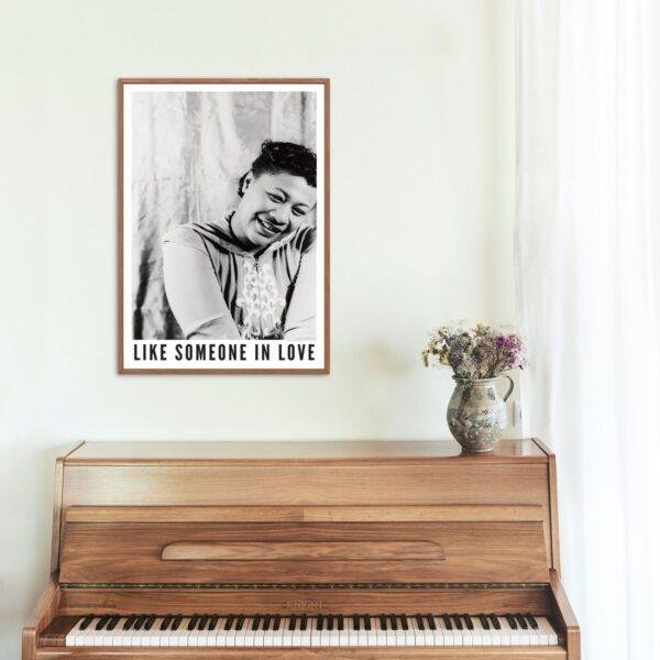 Ella Fitzgerald Jazz Music Poster - 1940s Female Jazz Vocalist Portrait, Classic Music Legend Print, First Lady of Song Decor