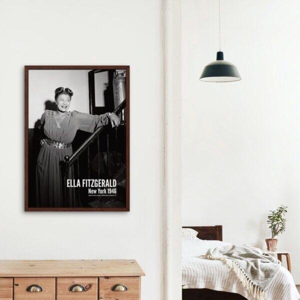 Ella Fitzgerald Jazz Poster: 1946 NY Club Portrait