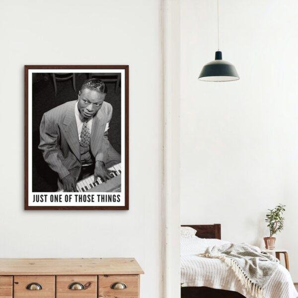 Nat King Cole Jazz Poster: A Unique Music Gift | Ideal for Elevating Your Living Room Decor
