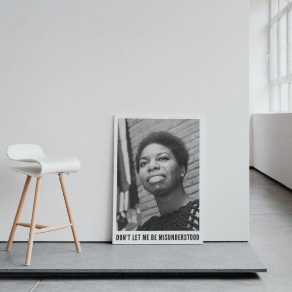Nina Simone Poster - Jazz Musician, Classic Soul Music, Music Lover Gift, Jazz Festival Decor, Blues Concert Artwork