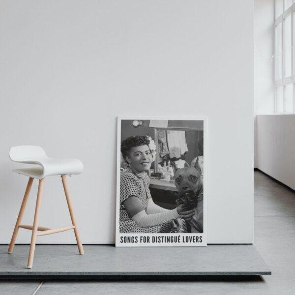 Billie Holiday Jazz Music Poster - Dressing Room Portrait, Downbeat Club NYC, 1946