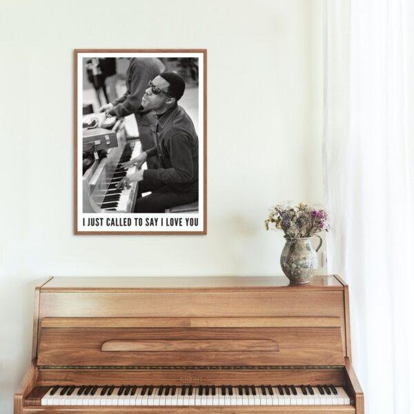 Stevie Wonder Poster - Jazz Musician Wall Art, Rhythm and Blues, Classic Soul Music, Stevie Wonder Print, Music Legend Decor