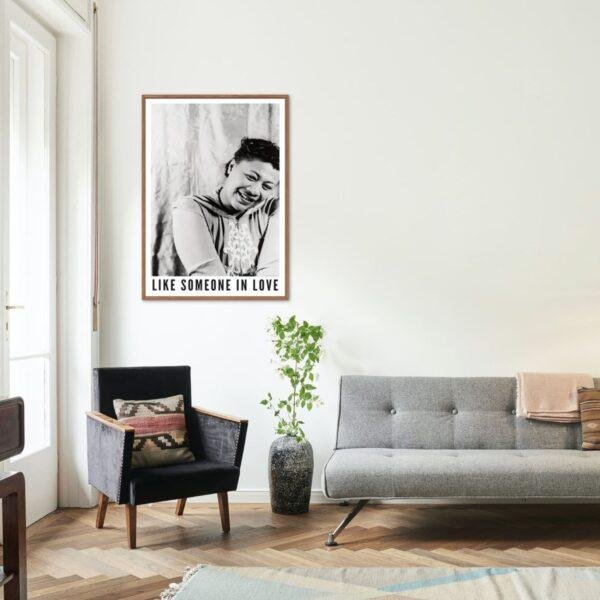Ella Fitzgerald Jazz Music Poster - 1940s Female Jazz Vocalist Portrait, Classic Music Legend Print, First Lady of Song Decor