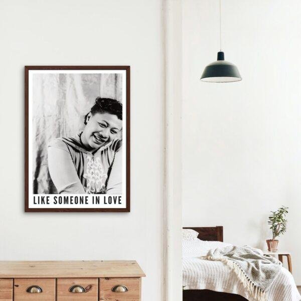 Ella Fitzgerald Jazz Music Poster - 1940s Female Jazz Vocalist Portrait, Classic Music Legend Print, First Lady of Song Decor