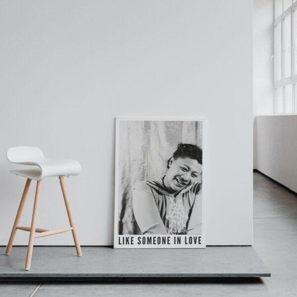 Ella Fitzgerald Jazz Music Poster - 1940s Female Jazz Vocalist Portrait, Classic Music Legend Print, First Lady of Song Decor