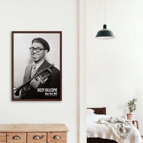 Dizzy Gillespie Jazz Poster: A Unique Music Gift | Perfect for Enhancing Your Office Wall Art